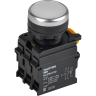 Кнопка с подсветкой и фиксацией IEK MASTER MI-BT60-11TD-33-11-K01 d=22мм 1NO+1NC белая